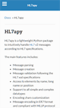 Mobile Screenshot of hl7apy.org